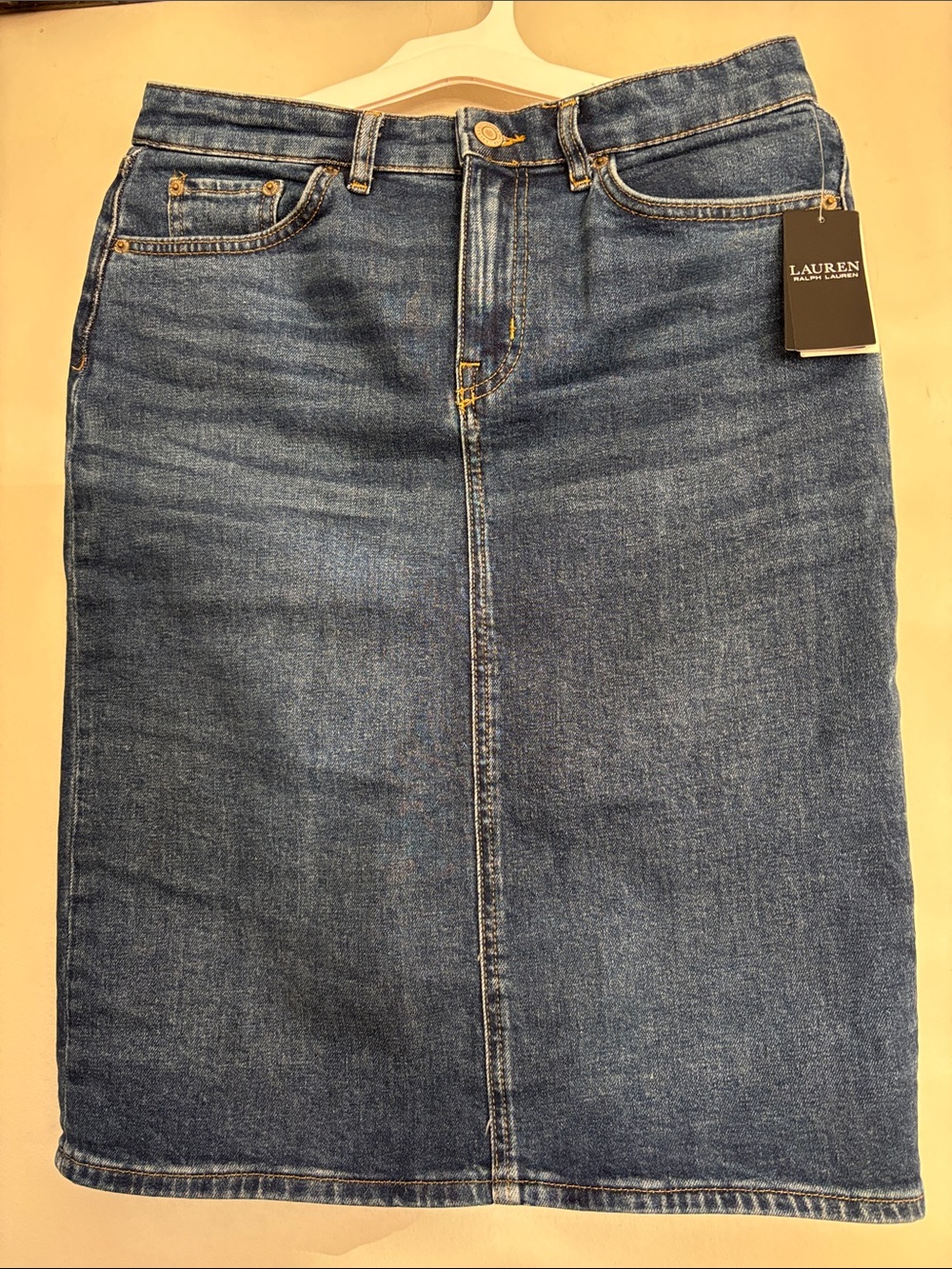 Lauren Ralph Lauren Blue Denim Pencil Skirt